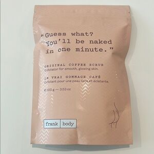 NEW Frank Body Original Coffee Scrub Exfoliator for Smooth, Glowing Skin 3.53 Oz